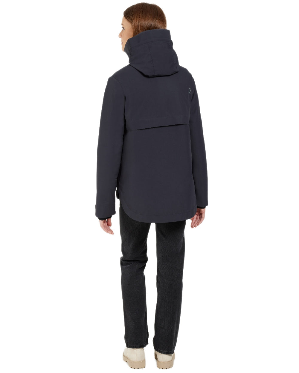 Dark Night Blue Coloured Didriksons Jennie Womens Jacket on white background  