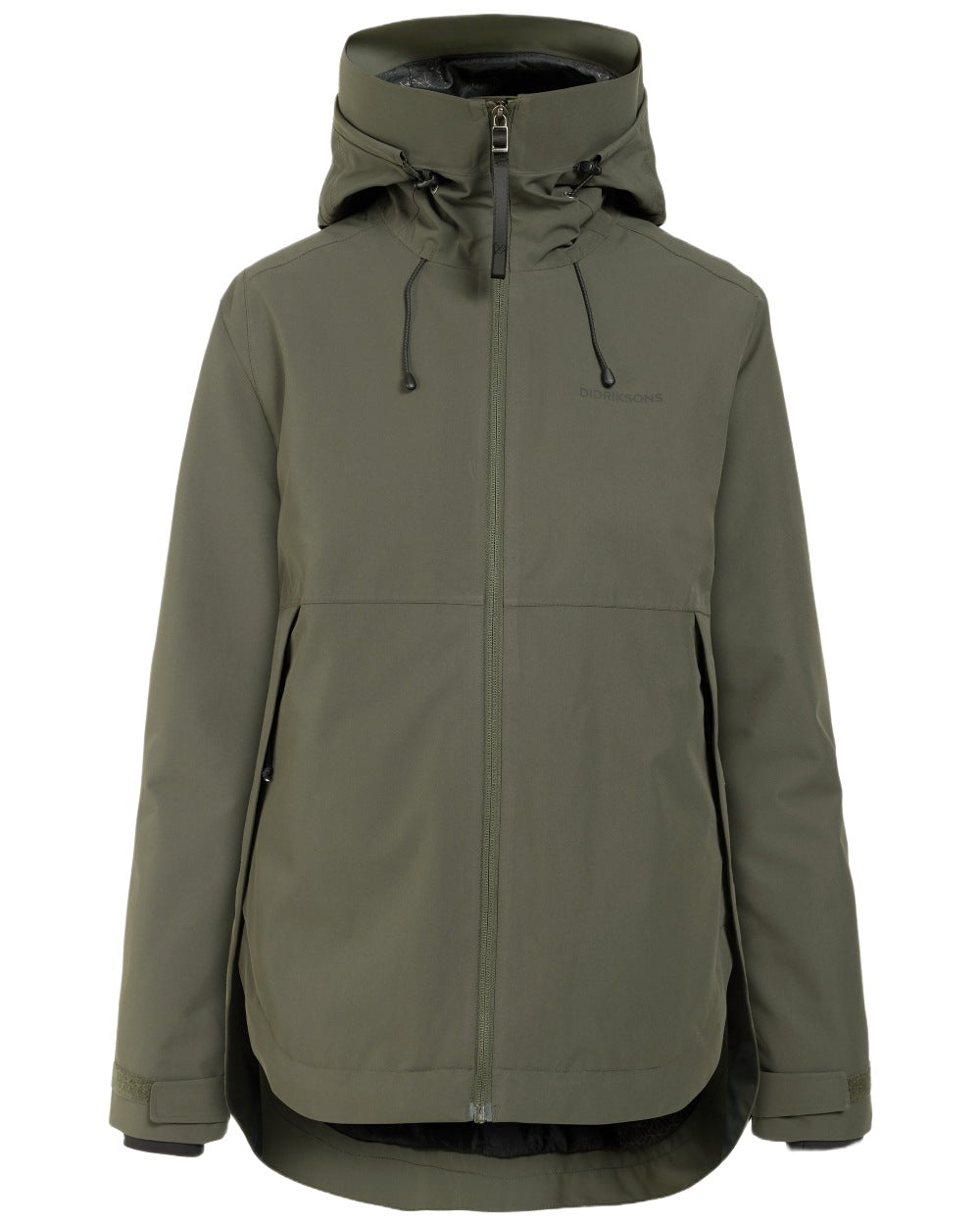 Deep Green Coloured Didriksons Jennie Womens Jacket on white background  