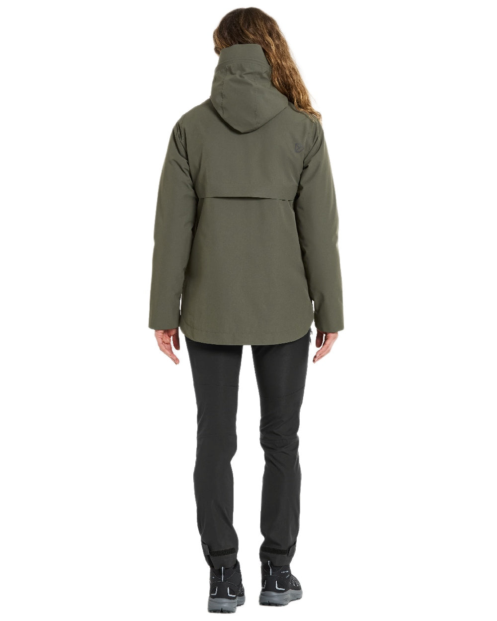 Deep Green Coloured Didriksons Jennie Womens Jacket on white background  