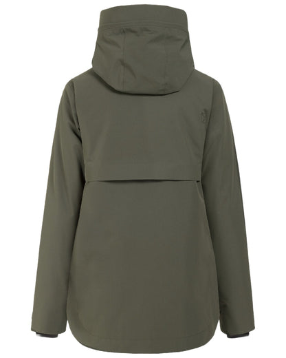 Deep Green Coloured Didriksons Jennie Womens Jacket on white background  