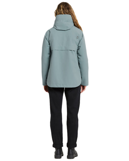 Factory Blue Coloured Didriksons Jennie Womens Jacket on white background  