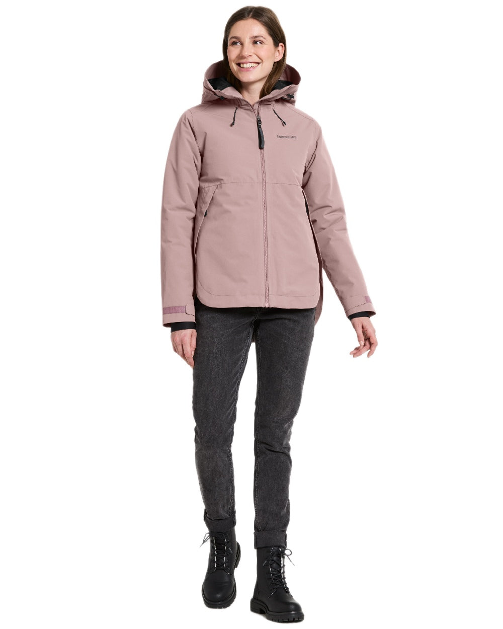 Faded Wine Coloured Didriksons Jennie Womens Jacket on white background  