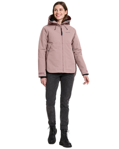 Faded Wine Coloured Didriksons Jennie Womens Jacket on white background  