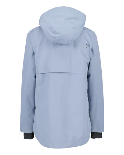 Glacial Blue Coloured Didriksons Jennie Womens Jacket on white background  