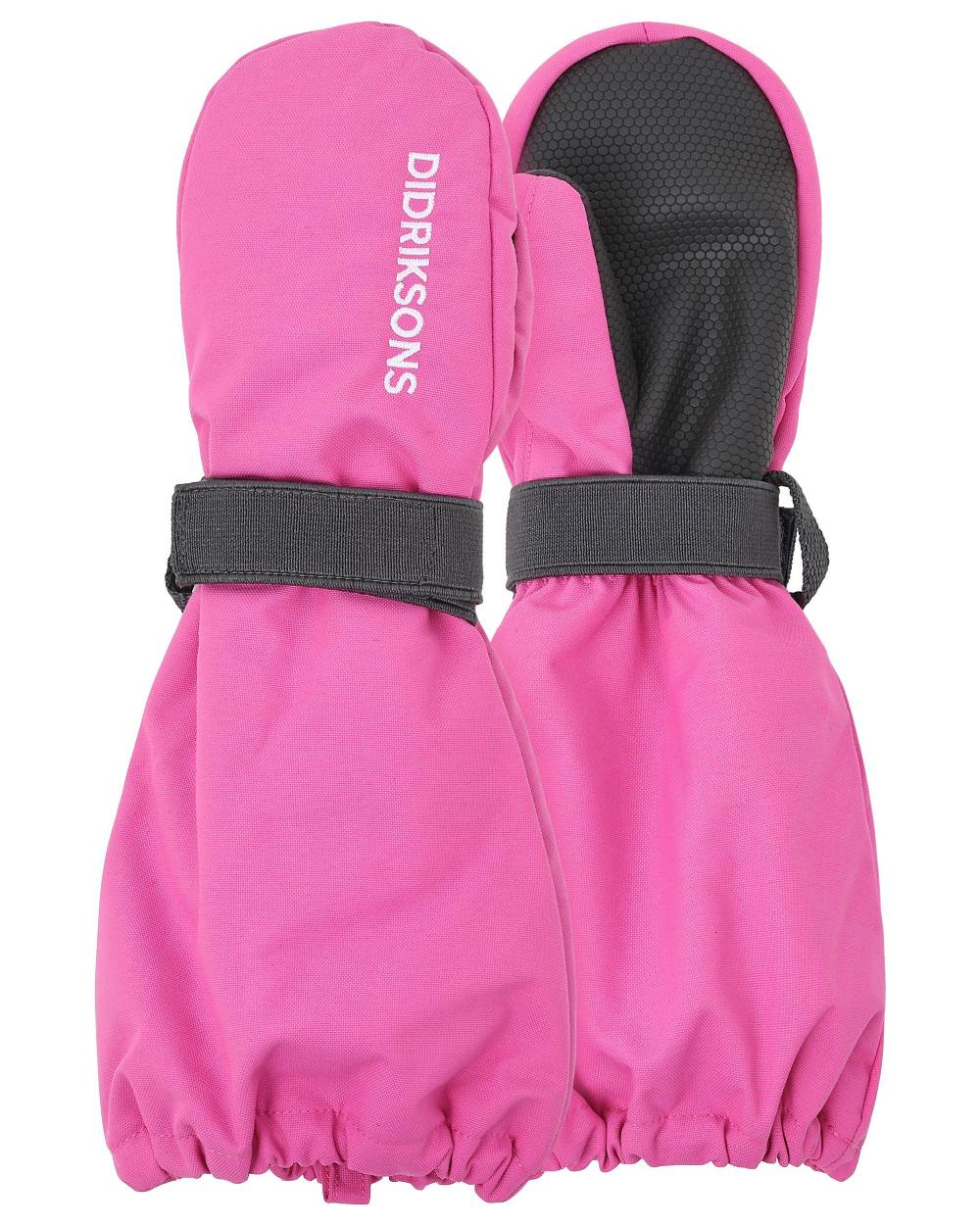 Sweet Pink coloured Didriksons Kids Biggles Mittens 7 on white background 