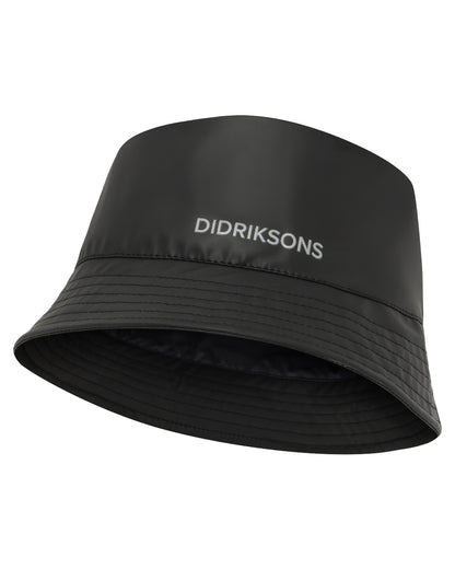 Black coloured Didriksons Childrens Giga Hat on white background 