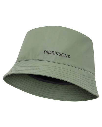 Light Moss coloured Didriksons Childrens Giga Hat on white background 