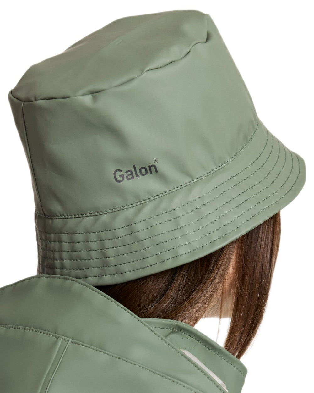 Light Moss coloured Didriksons Childrens Giga Hat on white background 