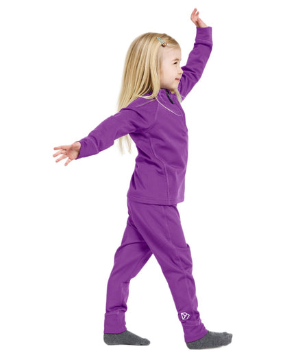 Royal Purple coloured Didriksons Kids Jadis Set on white background 
