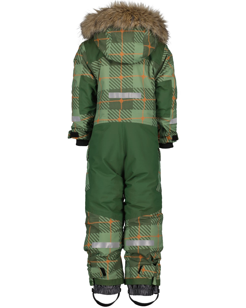 Termos Pine Green Coloured Didriksons Kids Polarbjornen Coverall Printed on white background 