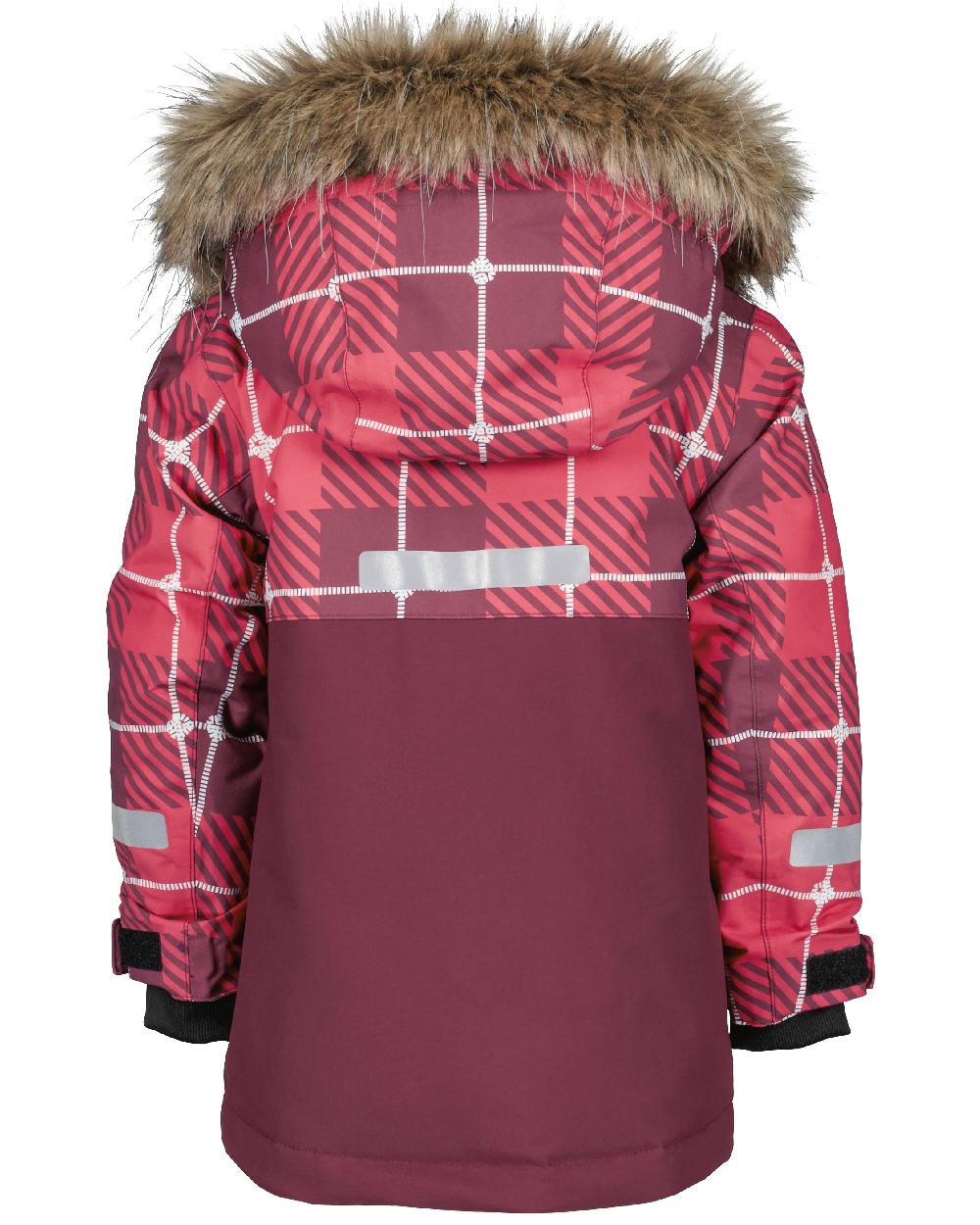 Termos Rusty Wine Coloured Didriksons Kids Polarbjörnen Printed Parka on white background 