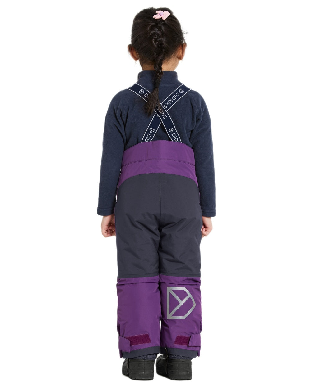 Royal Purple Coloured Didriksons Kids Skare Set on white background 