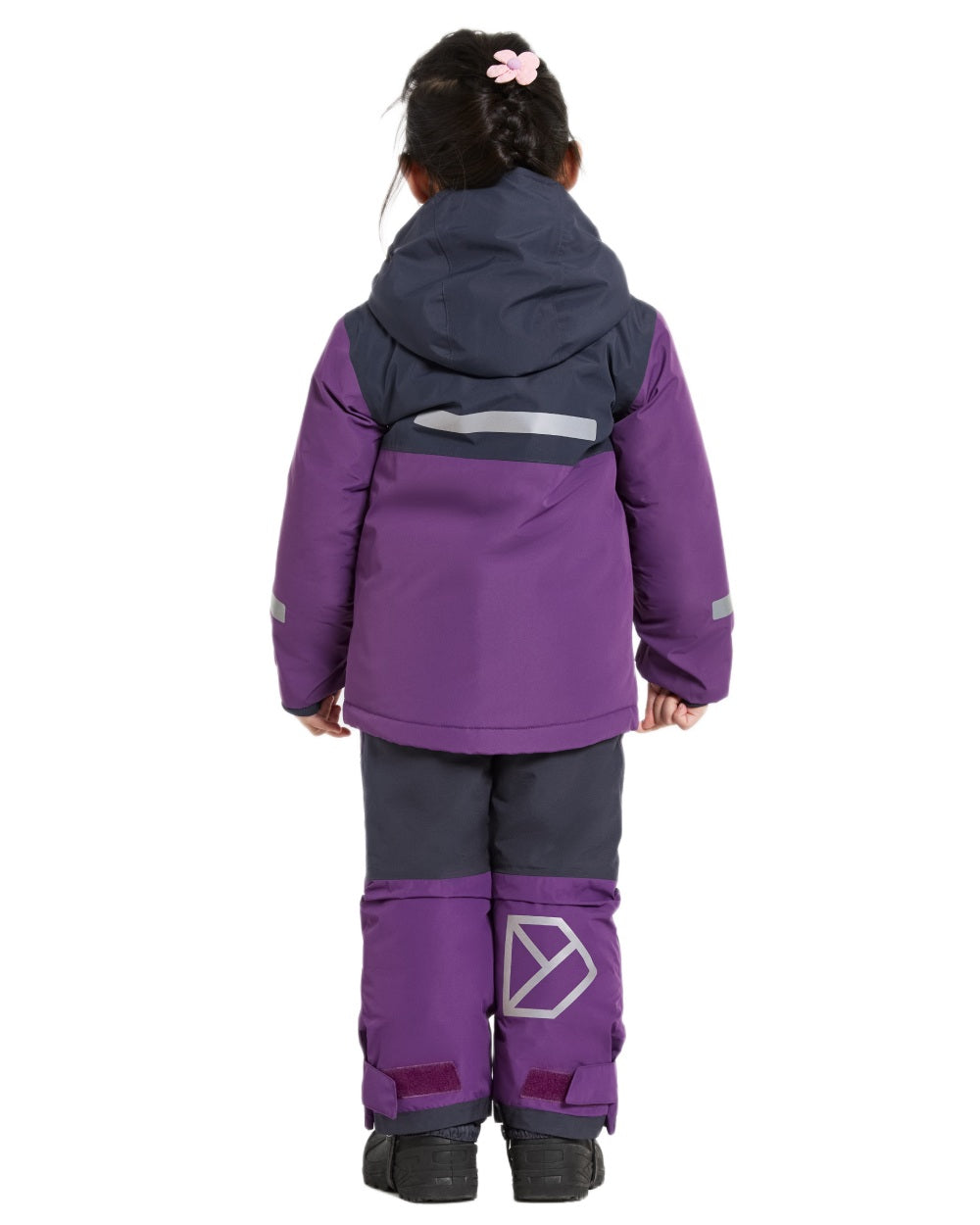 Royal Purple Coloured Didriksons Kids Skare Set on white background 