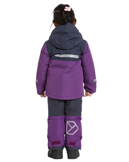 Royal Purple Coloured Didriksons Kids Skare Set on white background 