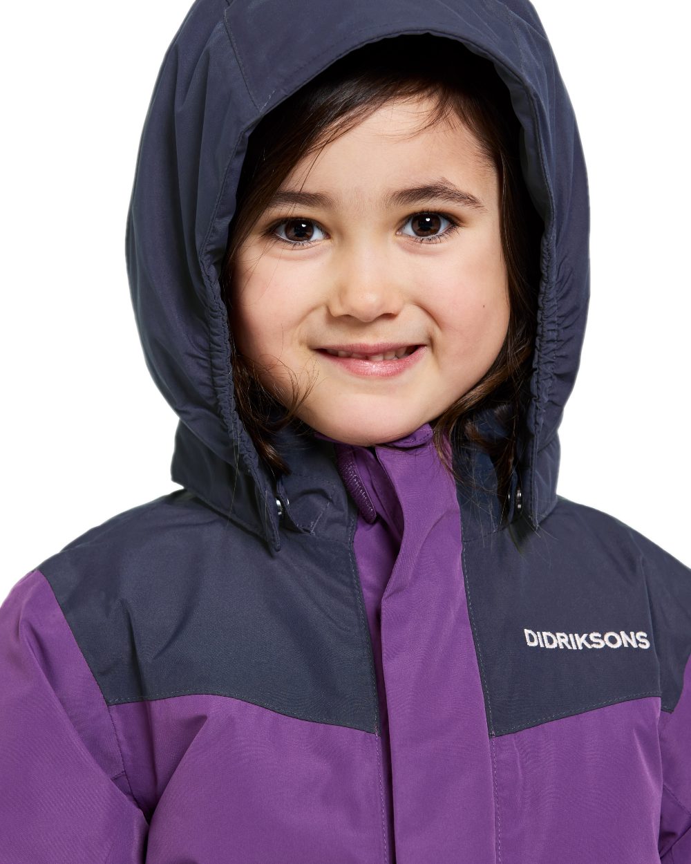 Royal Purple Coloured Didriksons Kids Skare Set on white background 
