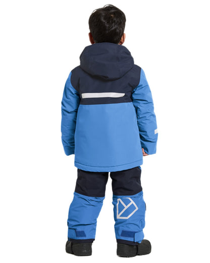 Sapphire Blue Coloured Didriksons Kids Skare Set on white background 
