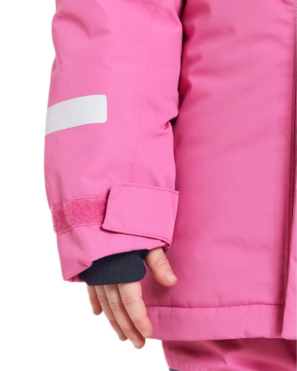 Sweet Pink Coloured Didriksons Kids Skare Set on white background 