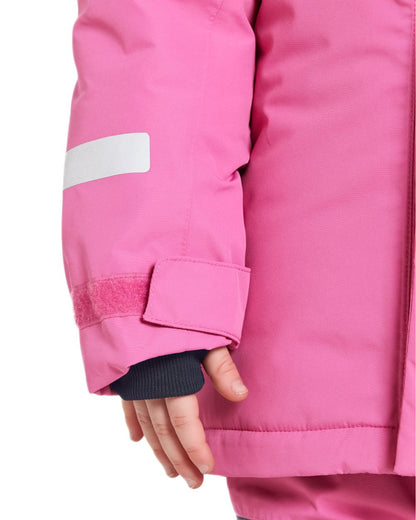 Sweet Pink Coloured Didriksons Kids Skare Set on white background 