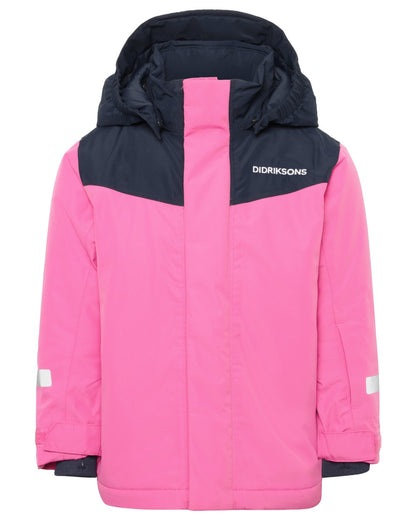 Sweet Pink Coloured Didriksons Kids Skare Set on white background 