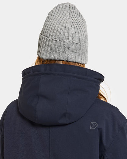 Grey Melange coloured Didriksons Laken Beanie 3 on white background 