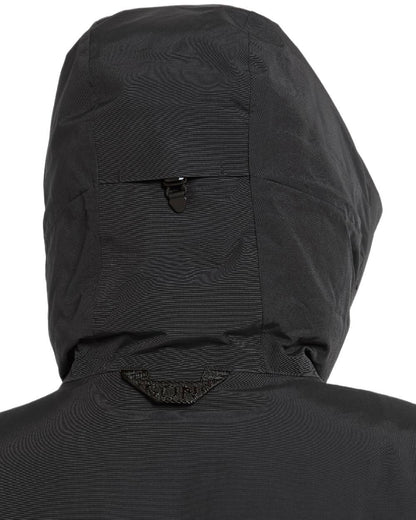 Black Coloured Didriksons Leya Womens Parka Long 4 on white background 