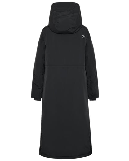 Black Coloured Didriksons Leya Womens Parka Long 4 on white background 