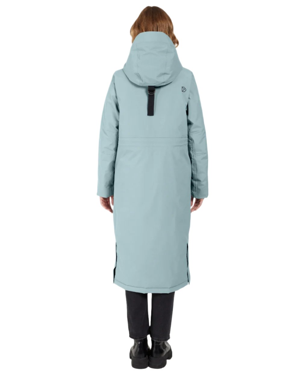 Factory Blue coloured Didriksons Leya Womens Parka Long 4 on white background 