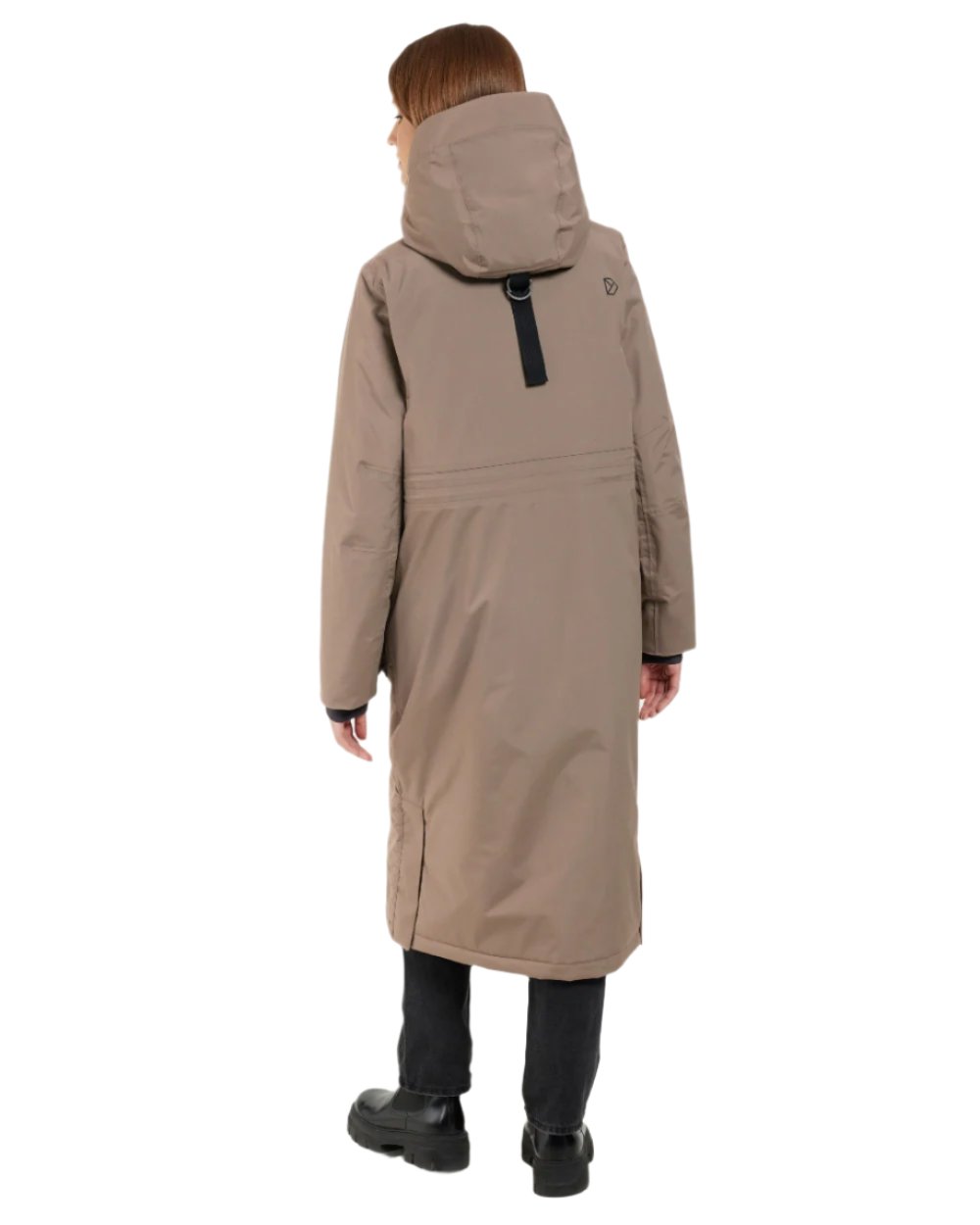 Mocha Brown coloured Didriksons Leya Womens Parka Long 4 on white background 