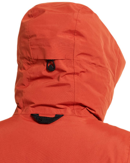 Rust Coloured Didriksons Leya Womens Parka Long 4 on white background 