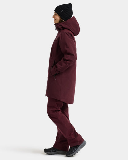 Old Rust coloured Didriksons Marget Womens Parka 2 on white background 