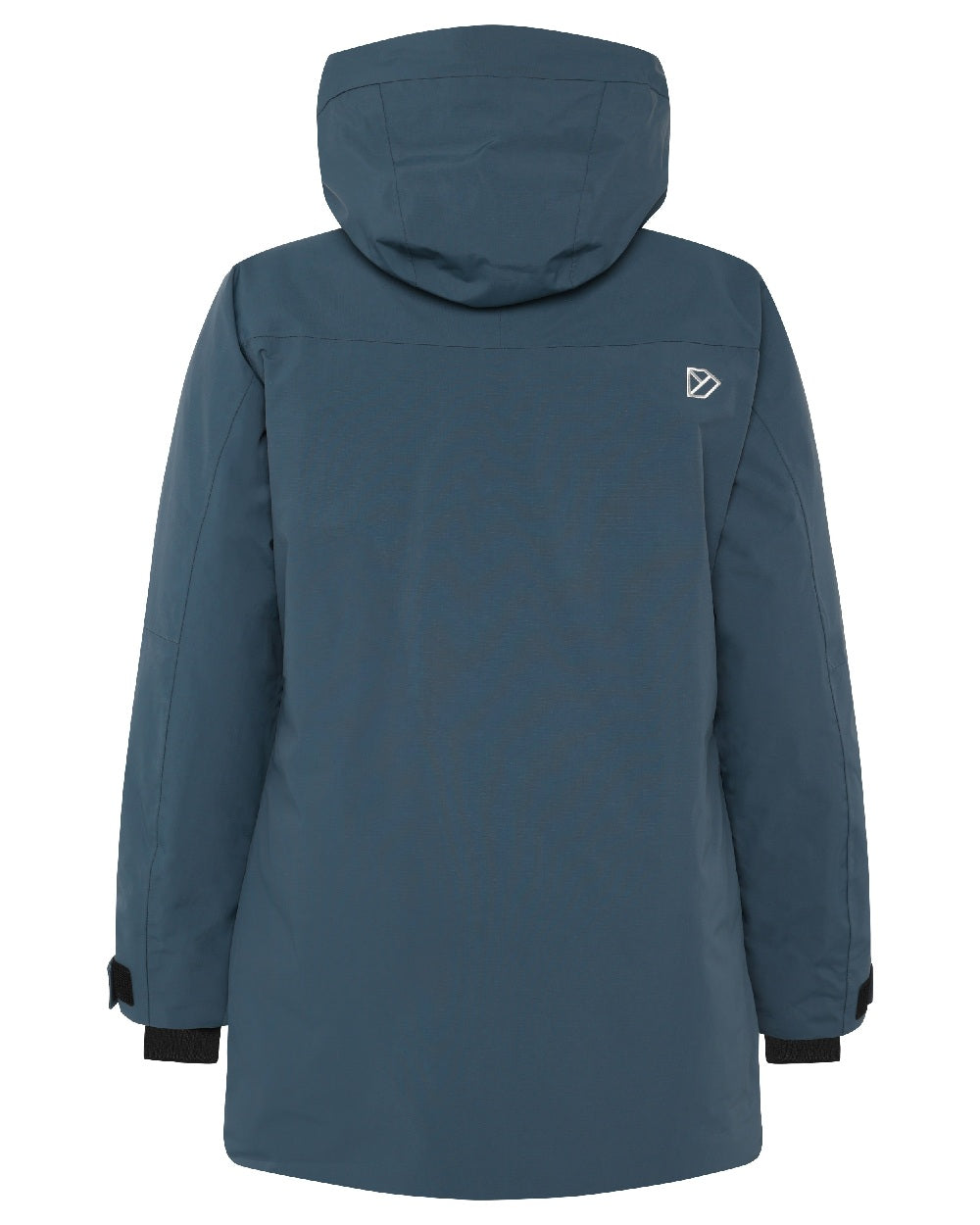 Sleepy Blue coloured Didriksons Marget Womens Parka 2 on white background 