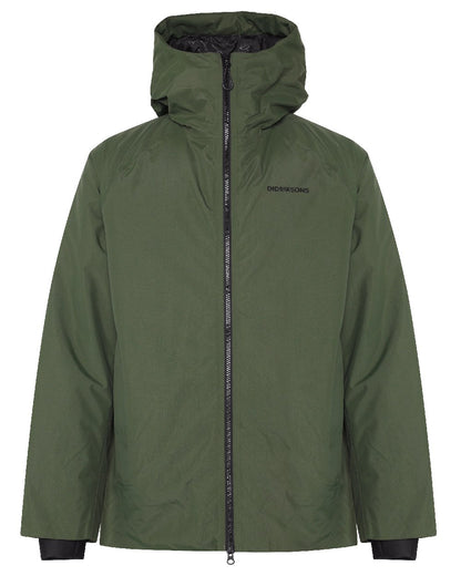 Deep Green coloured Didriksons Marvin Mens Jacket on white background 