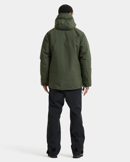 Deep Green coloured Didriksons Marvin Mens Jacket on white background 