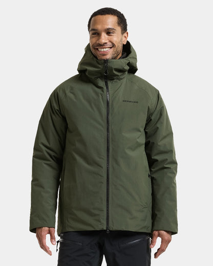 Deep Green coloured Didriksons Marvin Mens Jacket on white background 