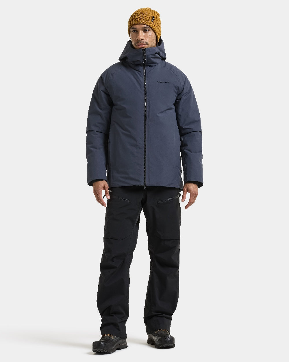 Sleepy Blue coloured Didriksons Marvin Mens Jacket on white background 