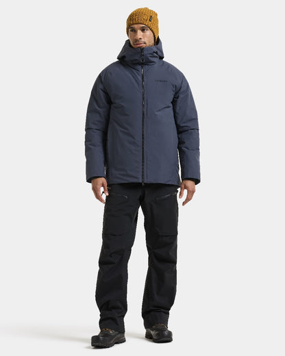 Sleepy Blue coloured Didriksons Marvin Mens Jacket on white background 