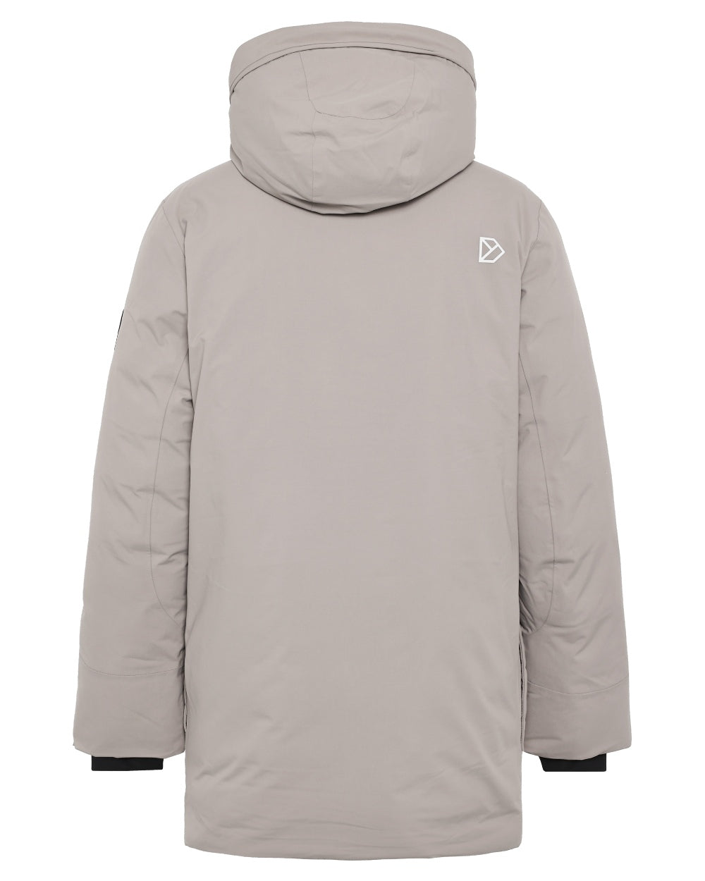 Ash Brown coloured Didriksons Mens Akilles Parka II on white background 
