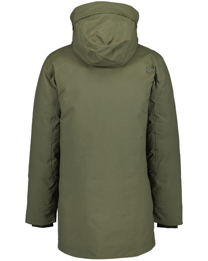 Deep Green Coloured Didriksons Mens Akilles Parka on white background 