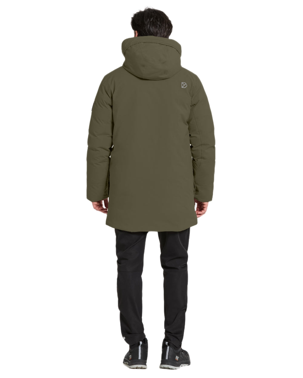 Deep Green coloured Didriksons Mens Akilles Parka II on white background 
