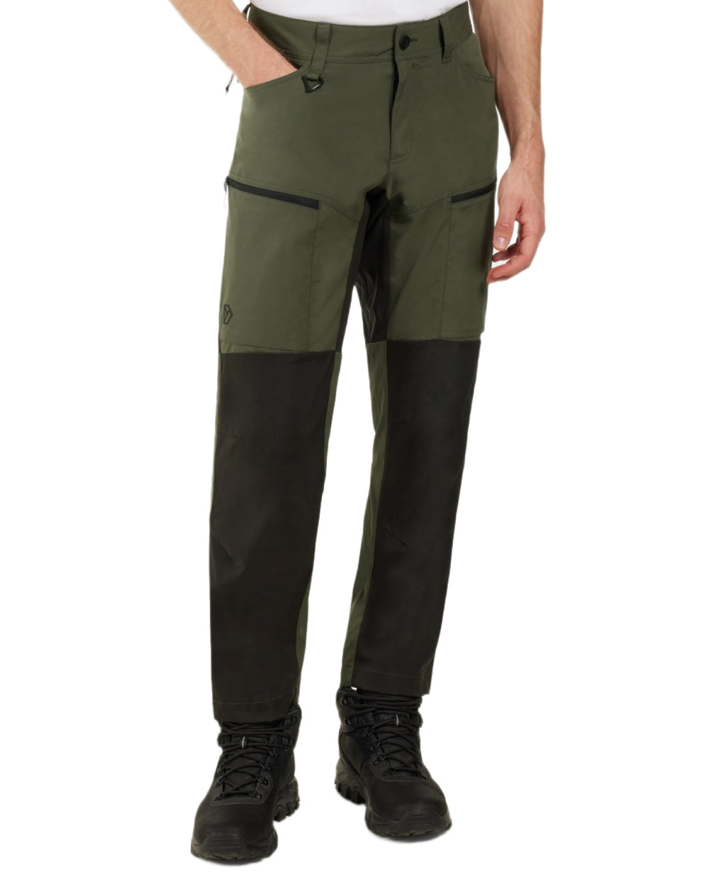 Deep Green coloured Didriksons Mens Ara Pants on white background 