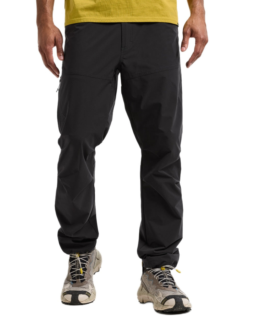 Black coloured Didriksons Mens Asher Pants on white background 