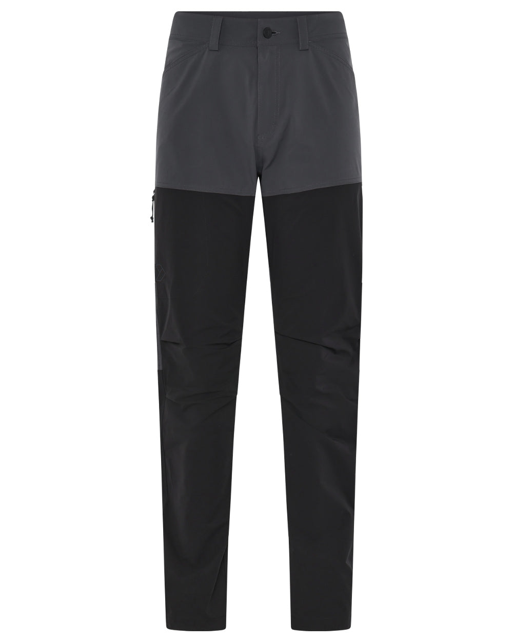 Coal Black coloured Didriksons Mens Asher Pants on white background 