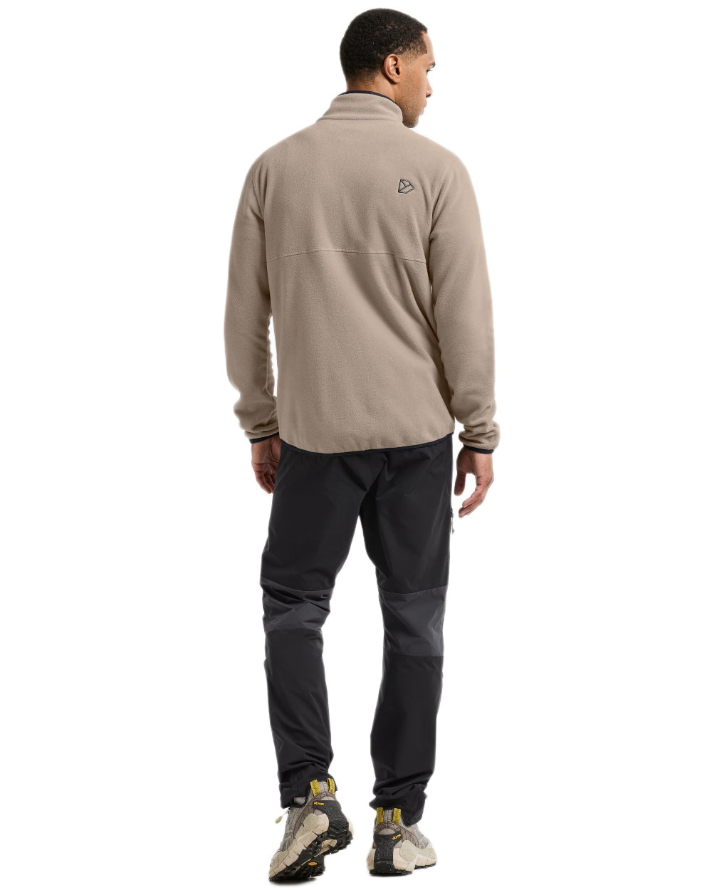 Coal Black coloured Didriksons Mens Asher Pants on white background 