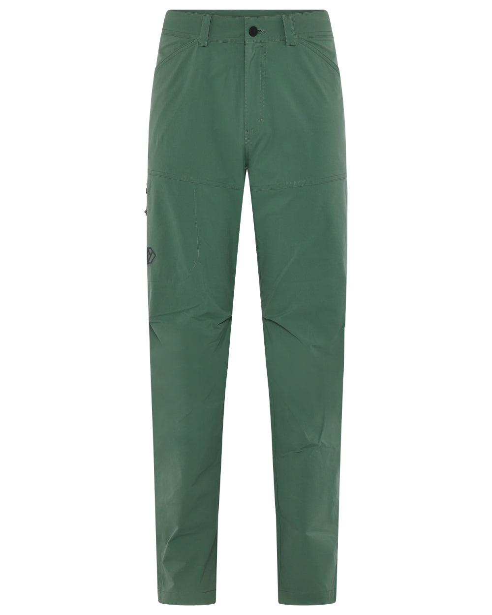 Dark Moss coloured Didriksons Mens Asher Pants on white background 