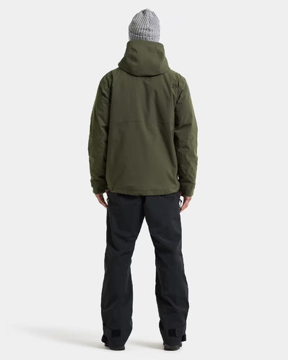 Deep Green Coloured Didriksons Mens Asp Jacket on White Background 