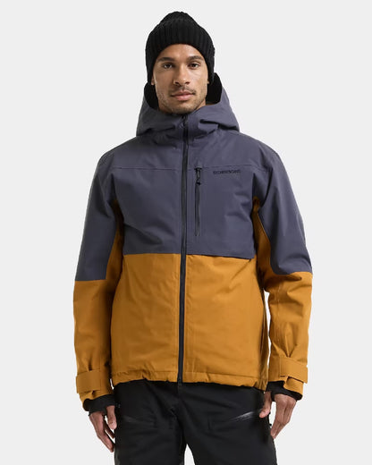 Spice Brown Coloured Didriksons Mens Asp Jacket on White Background 