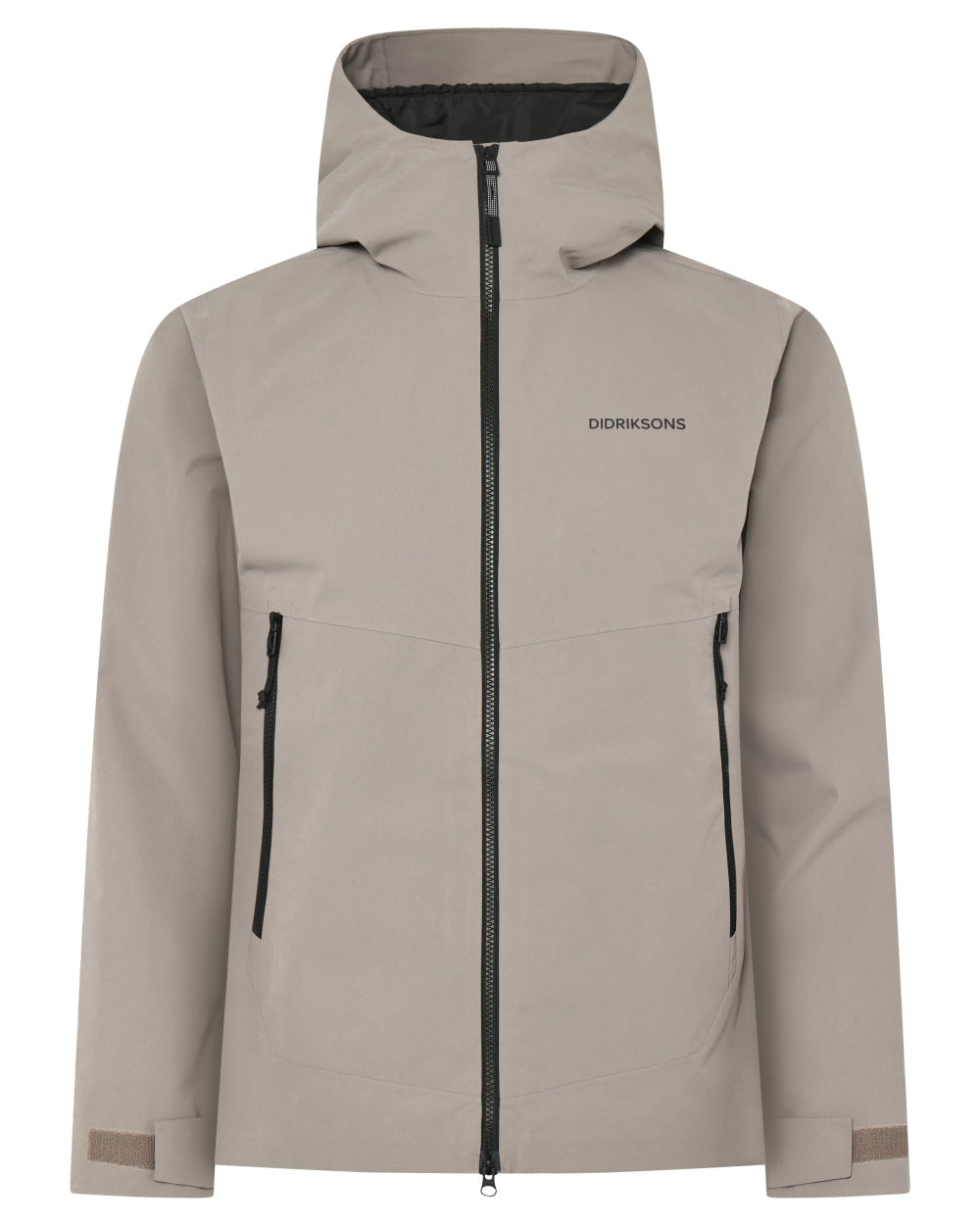 Ash Brown coloured Didriksons Mens Biak Jacket on white background 
