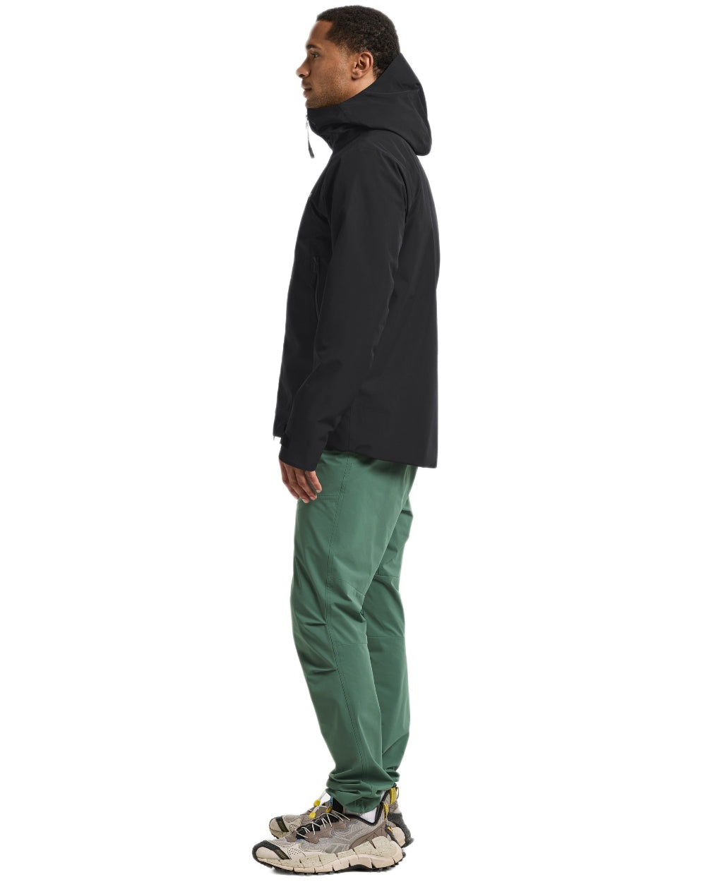 Black coloured Didriksons Mens Biak Jacket on white background 
