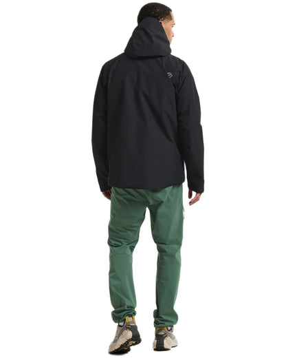 Black coloured Didriksons Mens Biak Jacket on white background 