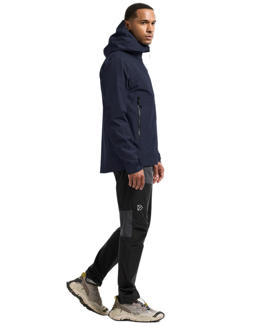 Dark Night Blue coloured Didriksons Mens Biak Jacket on white background 